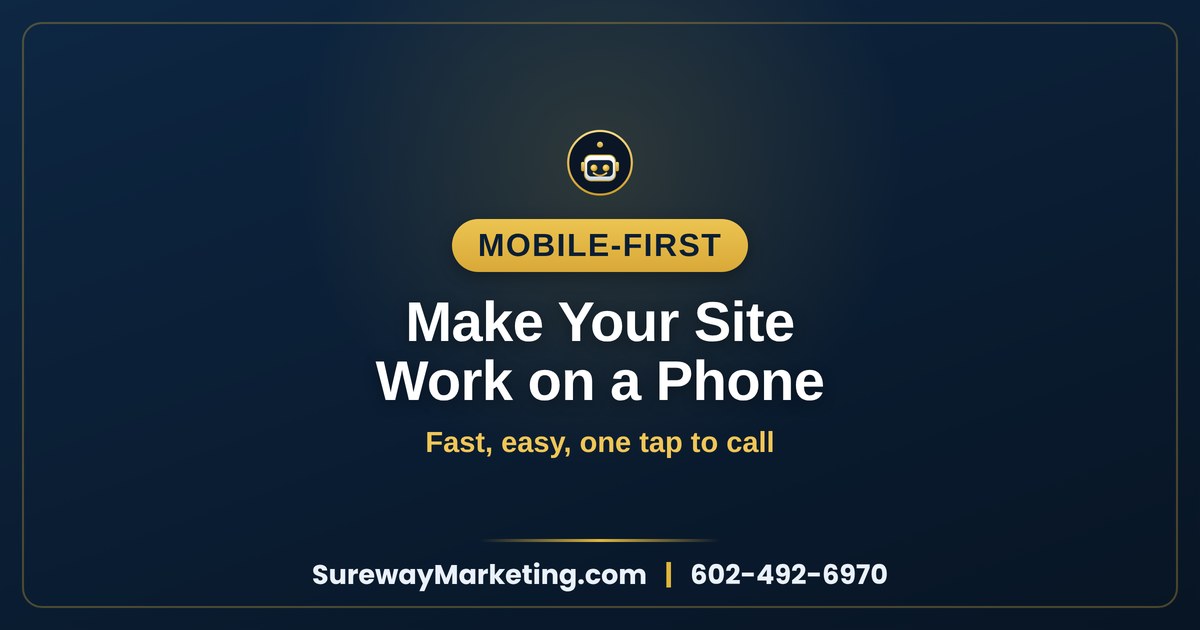 Mobile-first: making your website work on a phone — Sureway Marketing