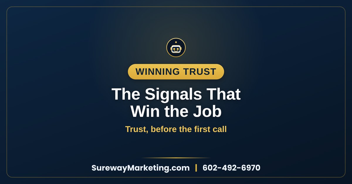 The trust signals that win you the job — Sureway Marketing